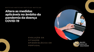 Altera as medidas aplic&aacute;veis no &acirc;mbito da pandemia da doen&ccedil;a COVID-19